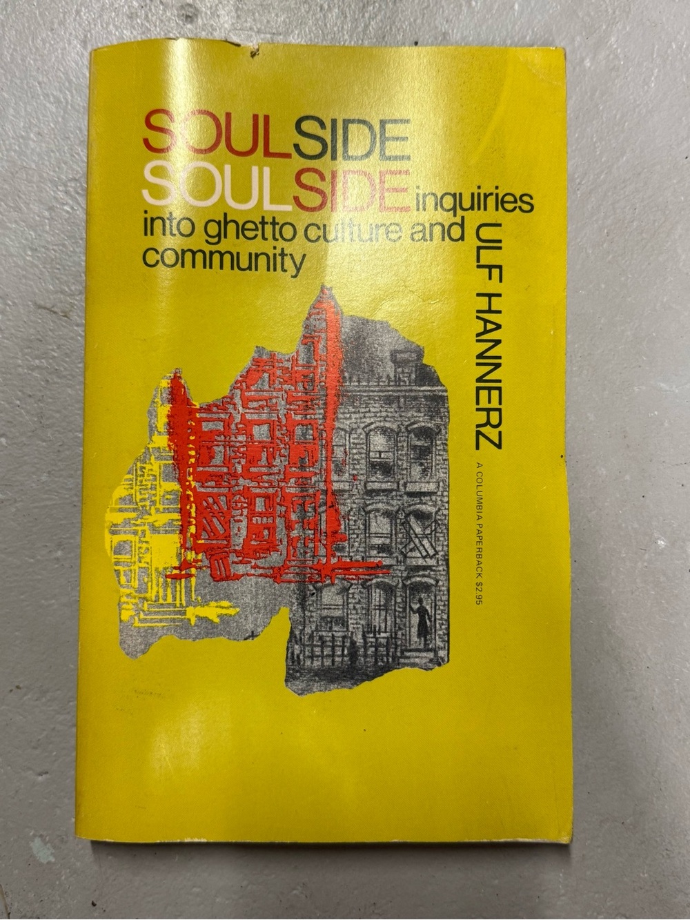 Vintage Soulside Ulf Hannerz Columbia Anthropology Sociology Paperback